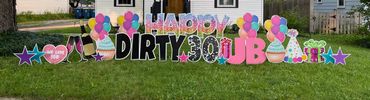 Disco Birthday Yard Sign in Indianapolis