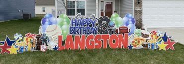 Happy Birthday yard sign blue panel roblox in Indianapolis Indiana