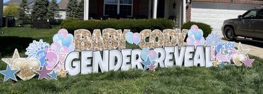 Gender Reveal yard sign Indianapolis and Greenwood