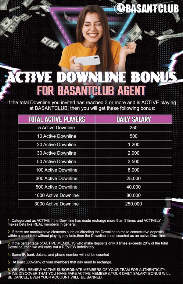 Downline bonus in basantclub