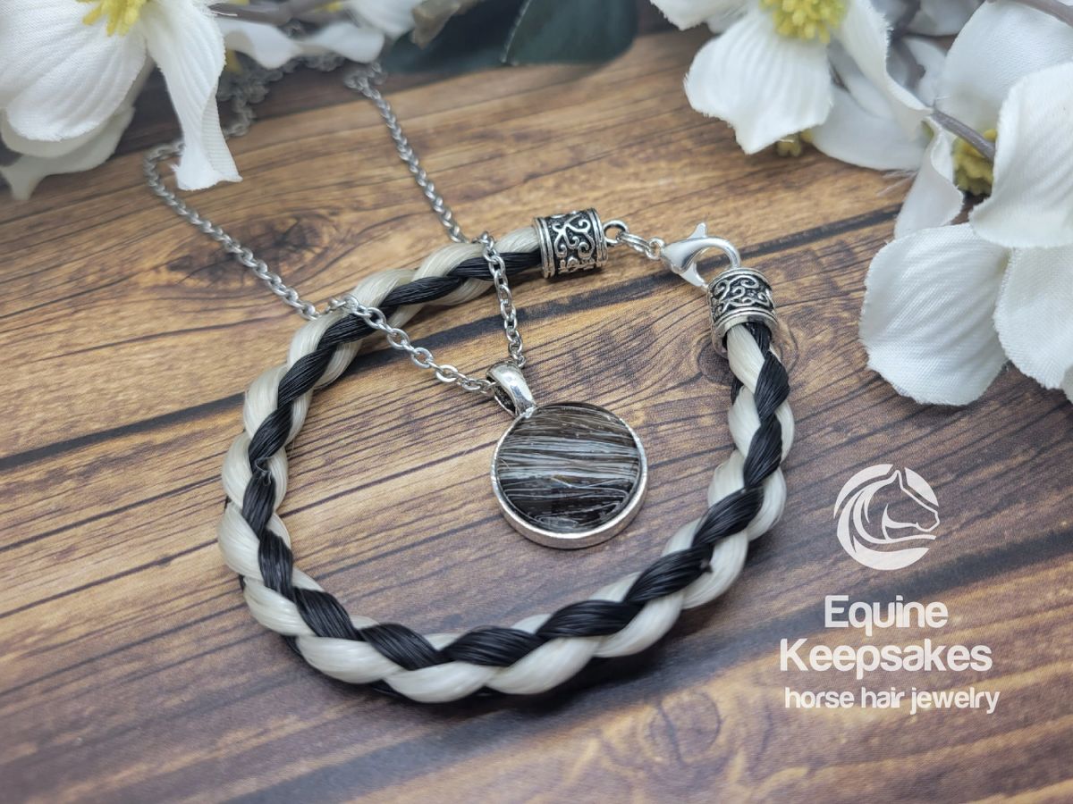 Horse Hair Keepsake Gift Set Bracelet & Necklace