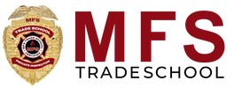 MFS Trade School logo with a gold badge and bold text.