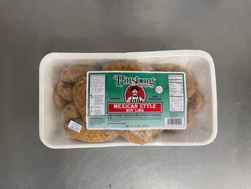 2.50 LB Package of Mexican Style Pittsburg Brand Hot Links.