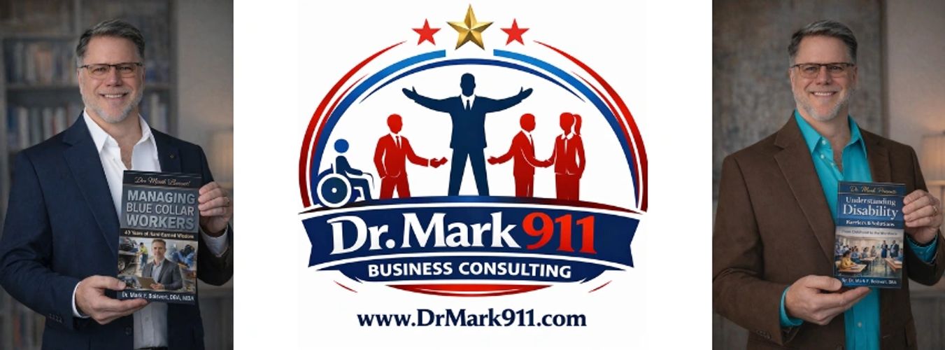 Dr. Mark Boisvert, of 911 Business Consulting, is promoting his business consulting books for leaders, managers, business owners, workers and people with disabilities.