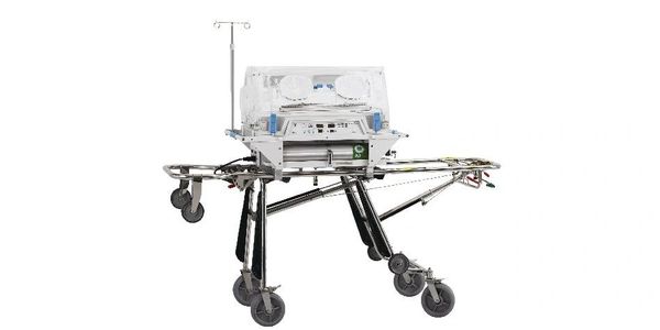 Neonatal incubator on casters - YP-2100B - Ningbo David Medical Device -  height-adjustable / with touchscreen / with monitor
