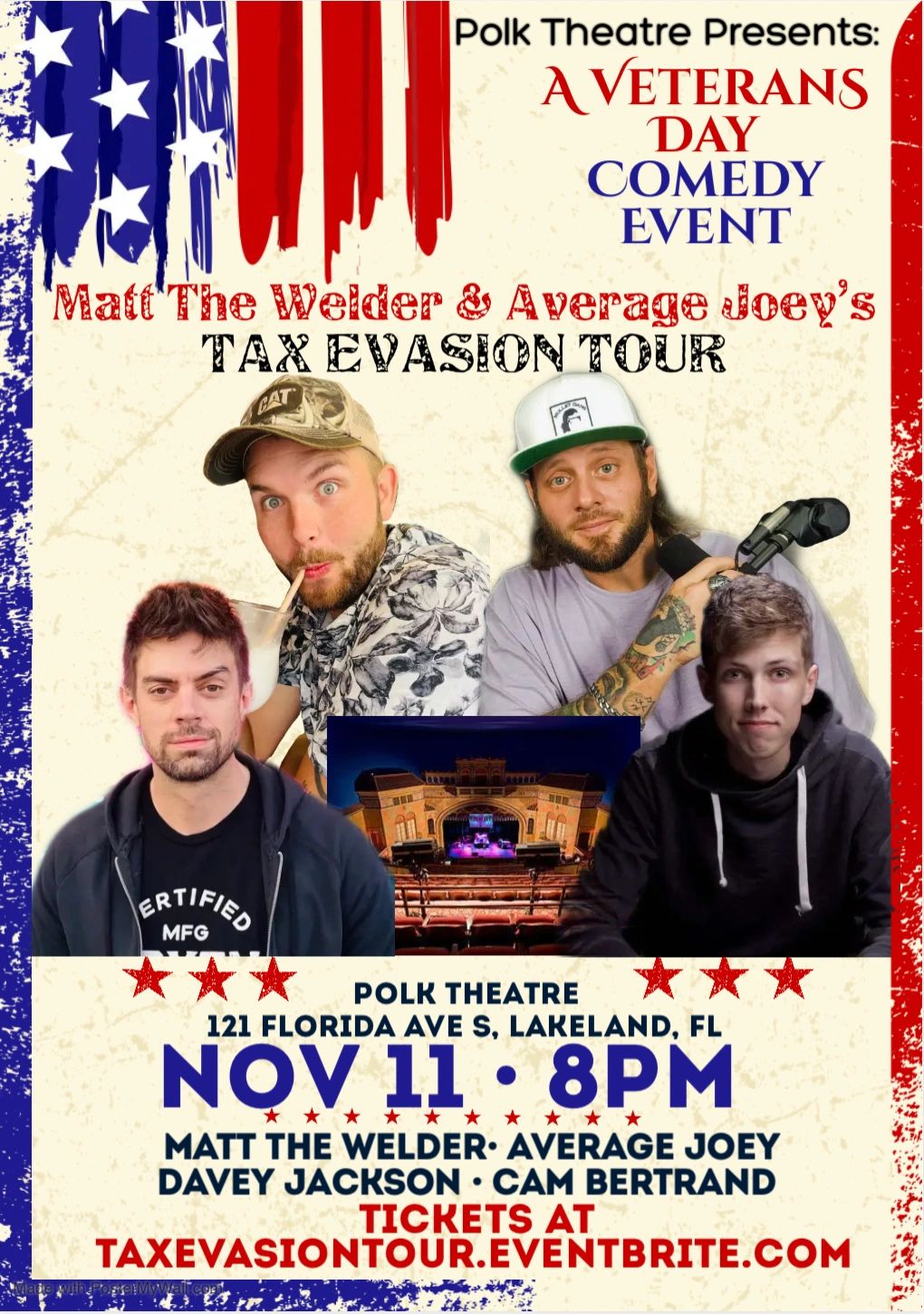 Matt The Welder & Average Joey's Tax Evasion Tour Ft Came Bertrand &Davey Jackson!