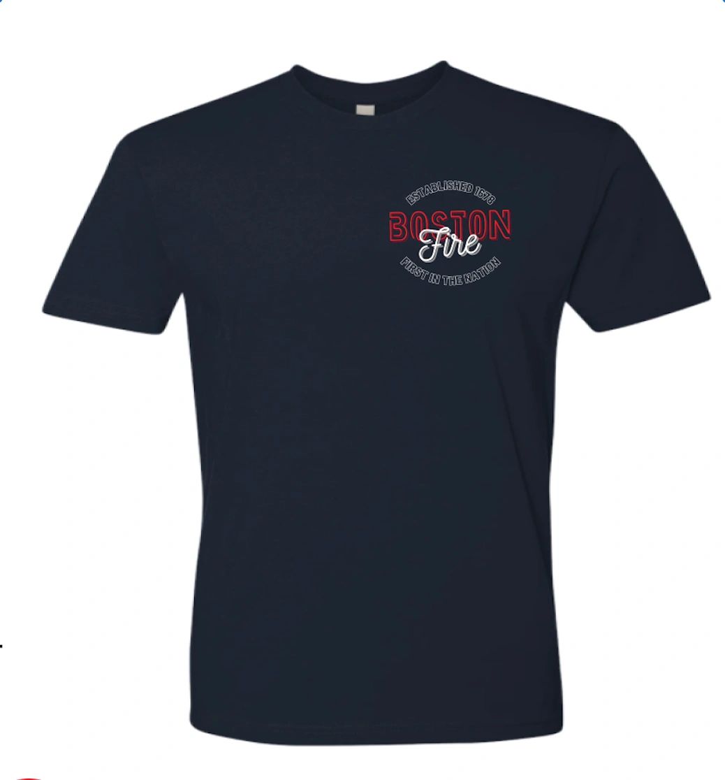 Boston Fire Department 1678 Baseball Tee Shirt