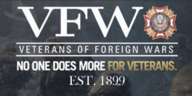 VFW logo with slogan supporting veterans since 1899.