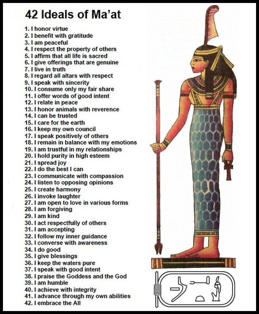 42 Laws Of Maat Printable Printable Word Searches