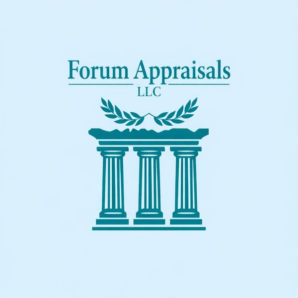 Logo for Forum Appraisals LLC with classical pillars.