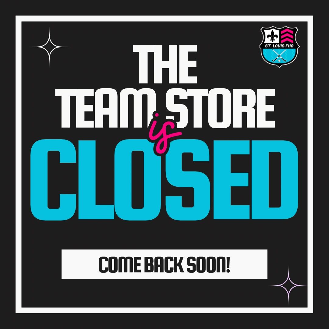 Announcement that the team store is currently closed with a message to return soon.