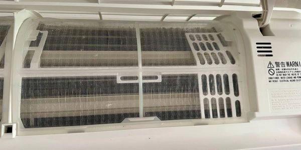 A split-system air-conditioner that has been professionally cleaned