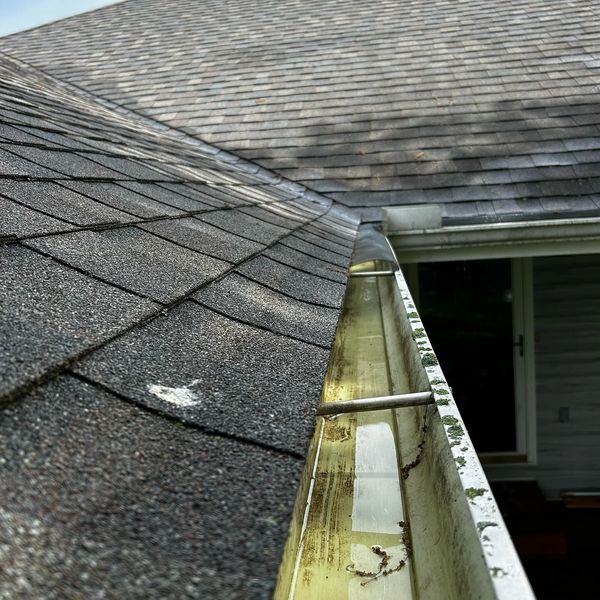 Clean gutters after professional gutter cleaning service in Springfield Missouri