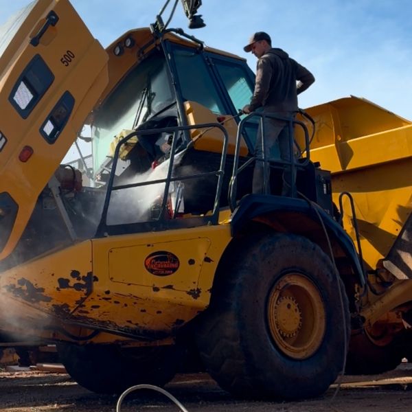 Fleet washing in progress using professional equipment in Springfield Missouri