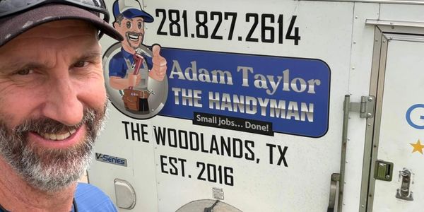 Adam Taylor in front of his ultimate handyman trailer. 