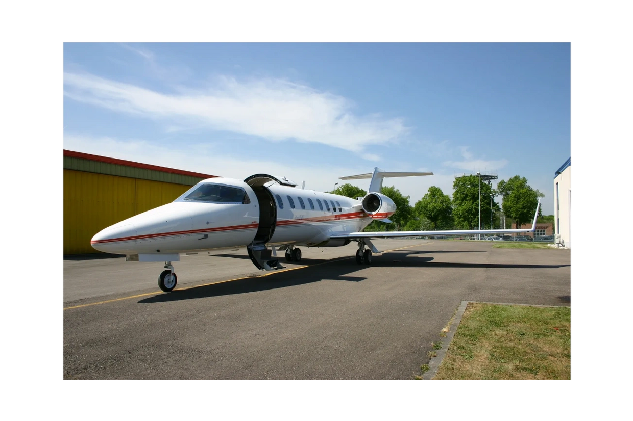 Learjet on the ramp