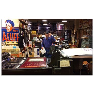 Hatch Show Print, Nashville, Master Printer, Jim Sherraden at work