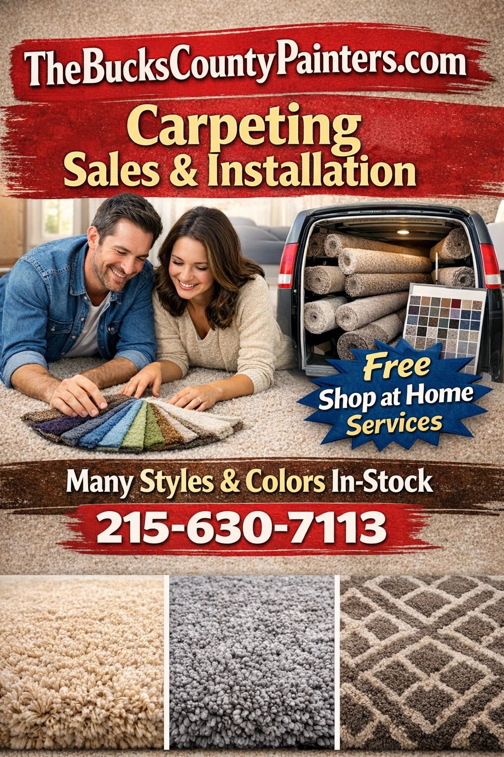 Fully stocked 10,000 sq. ft. warehouse
Huge selection of styles & colors
