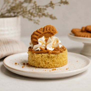 Mini cake with cookie and cream topping