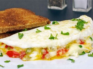 Egg white omelette for breakfast