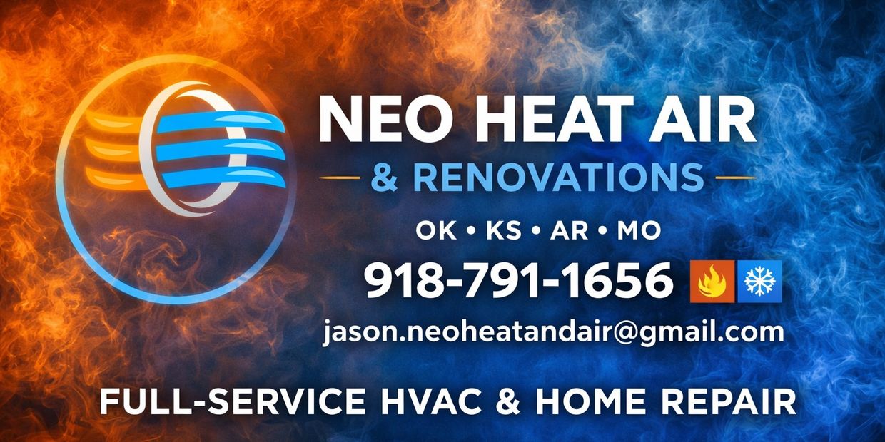 Neo Heat Air &amp; Renovations offers full-service HVAC and home repair in OK, KS, AR, and MO.