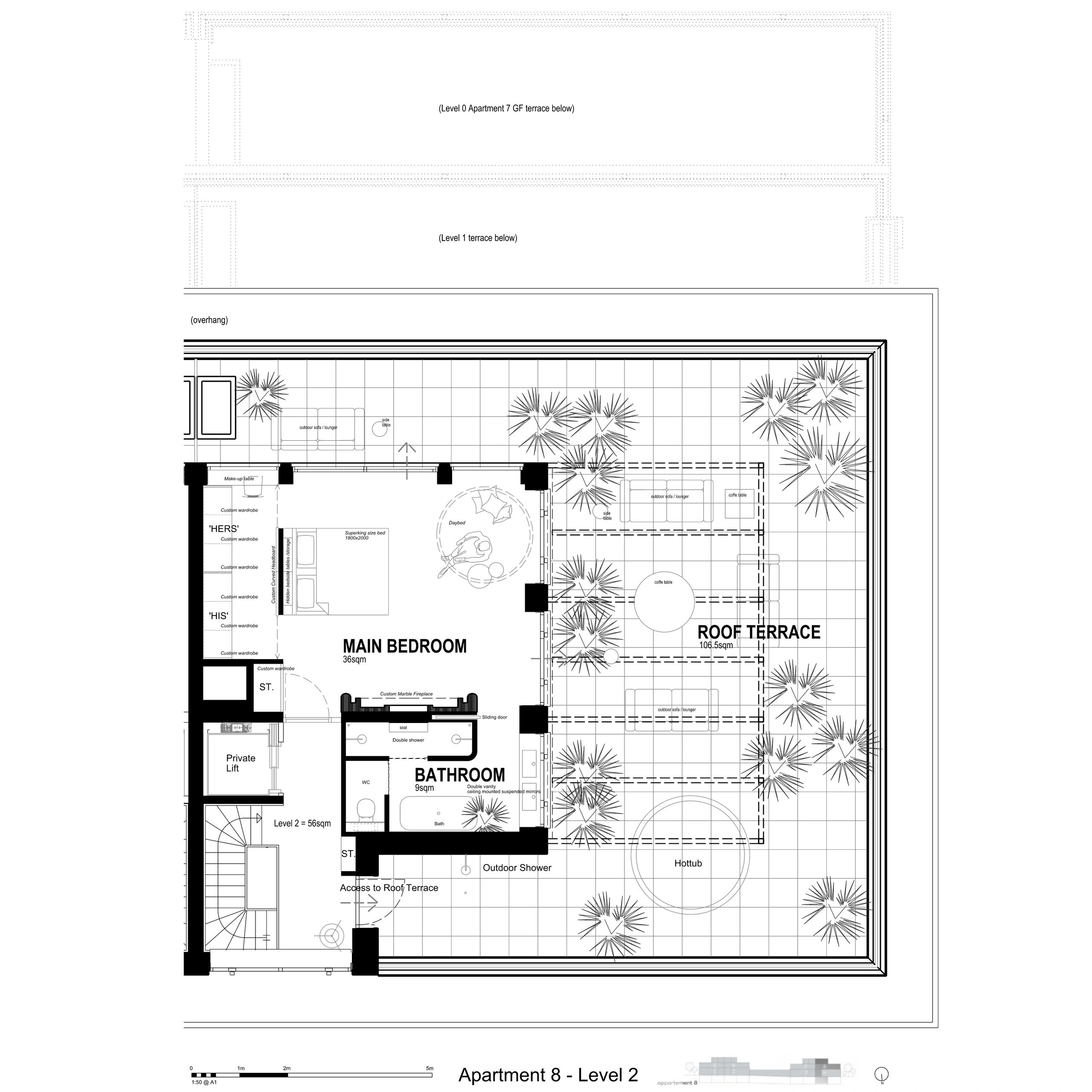 Floorplan, Luxury penthouse interiors, Netherlands