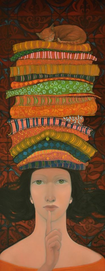 Oh, that pea that bother my dreams
Oil on Canvas
16"x 40"