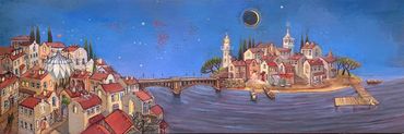 The Magic of the Night 2
Oil on Canvas
12"x36"