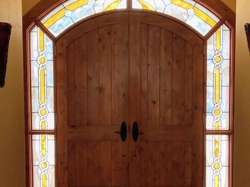 Stained Glass on Entry way 