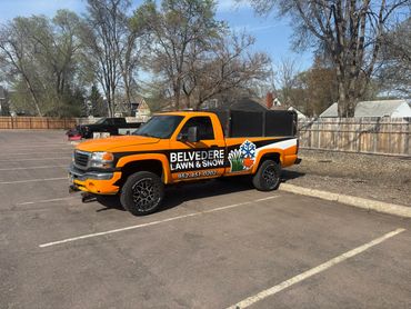 Our new work truck with our name and logo