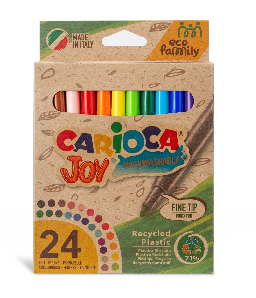 Carioca viltstift Joy, 100 stiften in een plastic pot op Carioca viltstift Joy, 100 stiften in een plastic pot op
