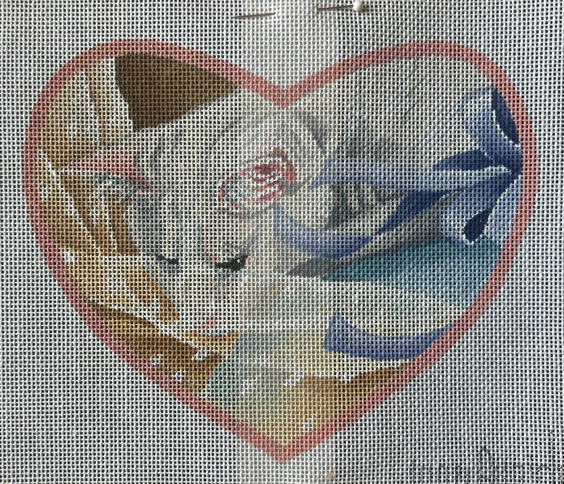 Kitty with Lace and Ribbon in Heart Shape