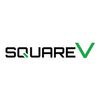 Logo with the word 'SQUAREV' with a green 'V'