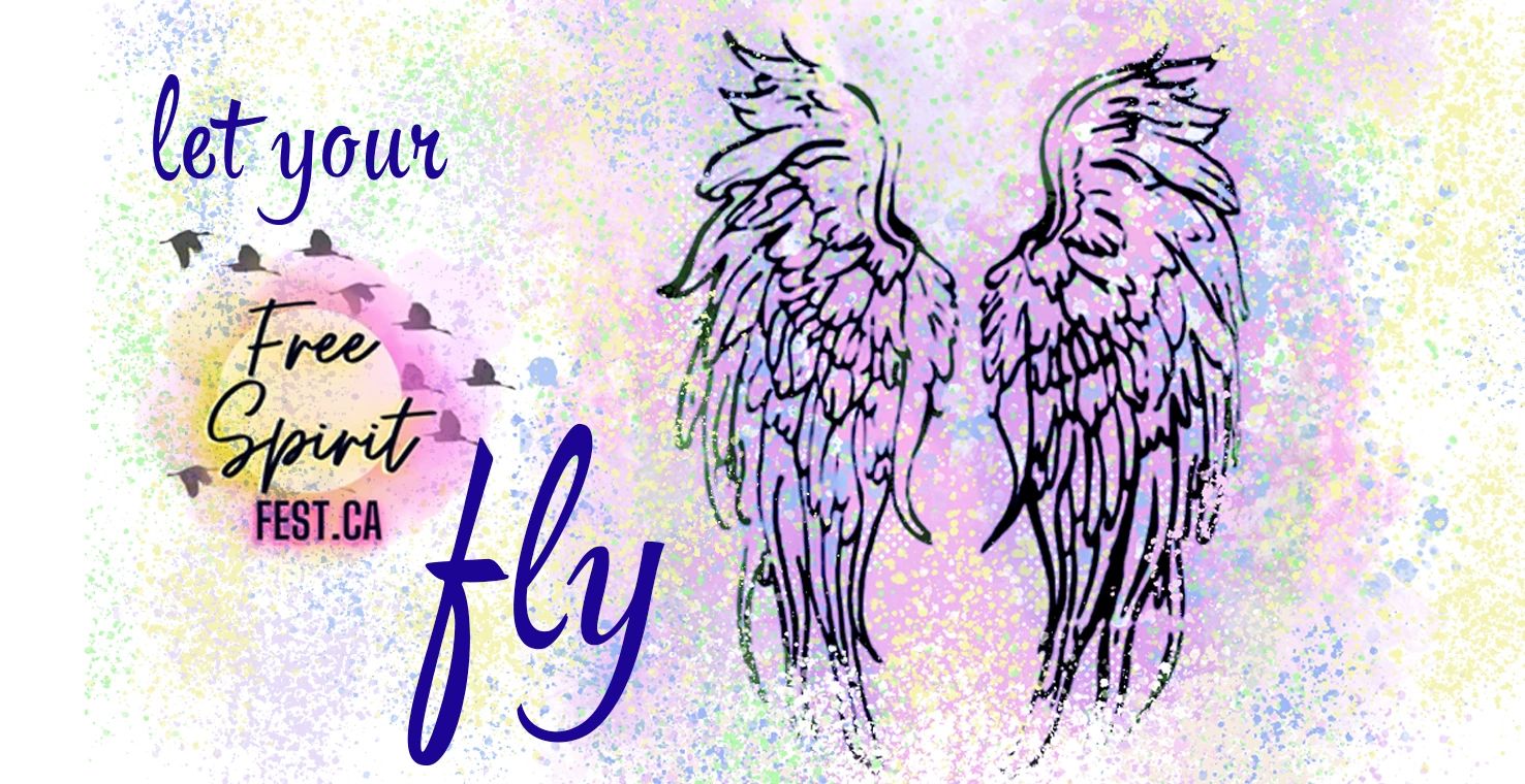 Free spirit festival logo and 2026 Angel wings silkscreen design