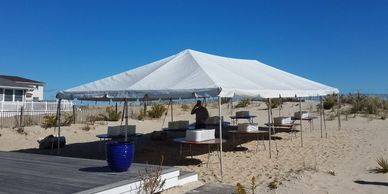 20 x 40 tent on the beach