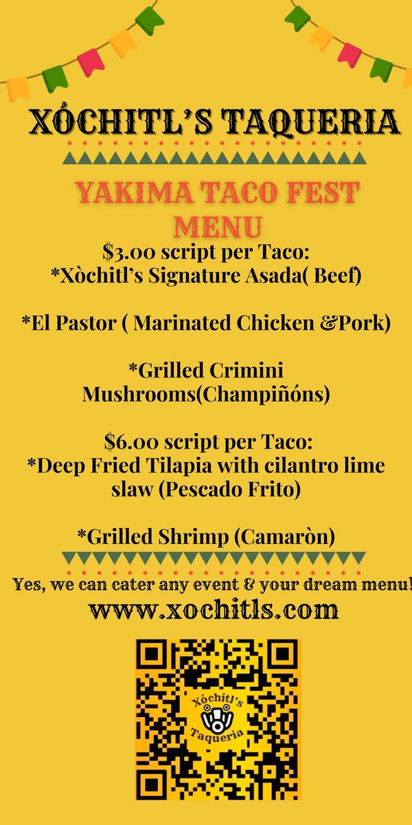 Menu for Taco Fest 2024
