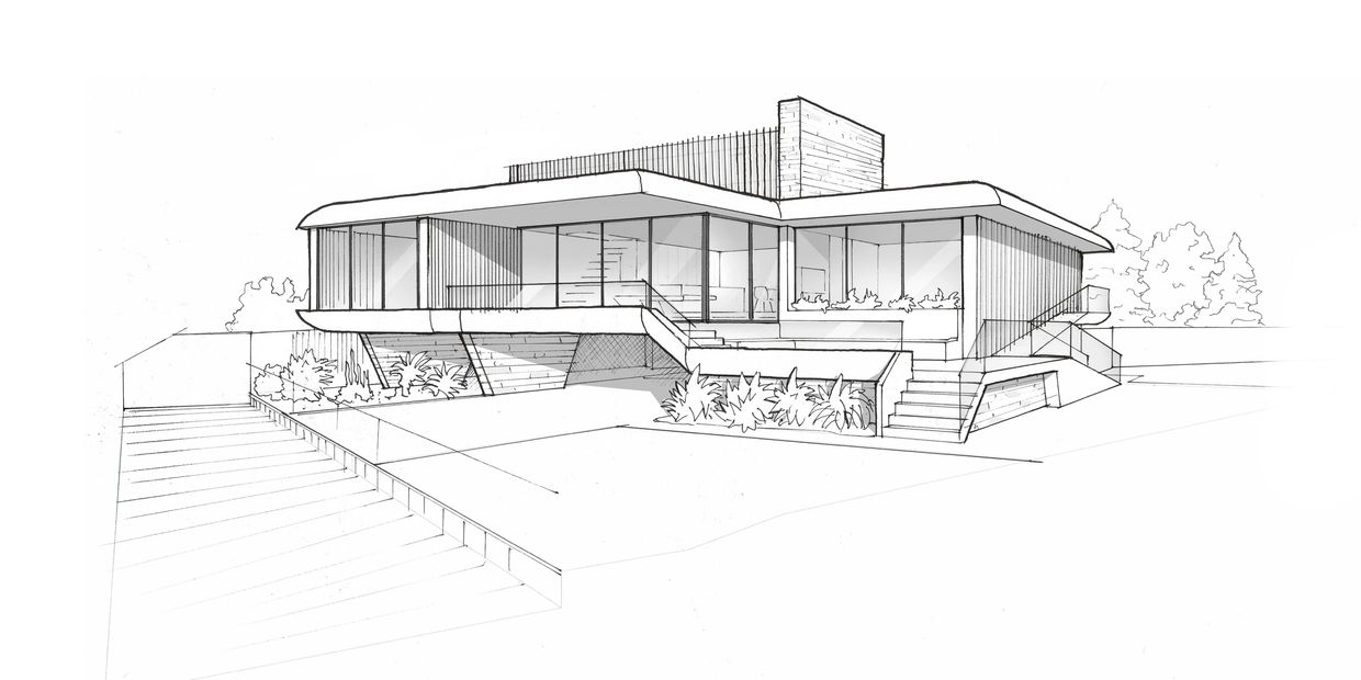 Live Site Studio sketch of house