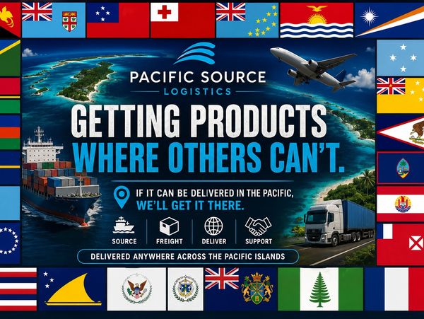 Pacific Source Logistics delivers products across Pacific Islands by sea, air, and land.