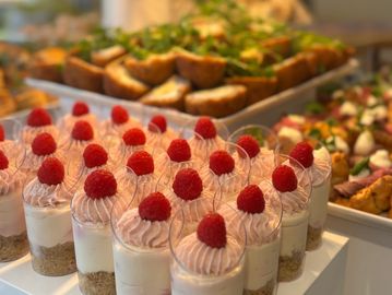 cheesecake on buffet