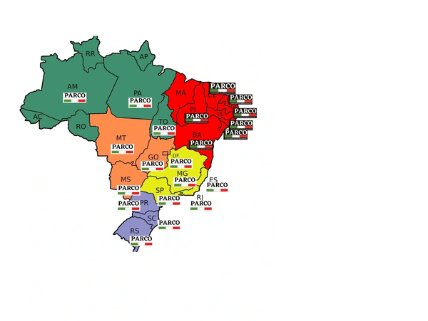 Áreas de atendimento Parco Brasil 