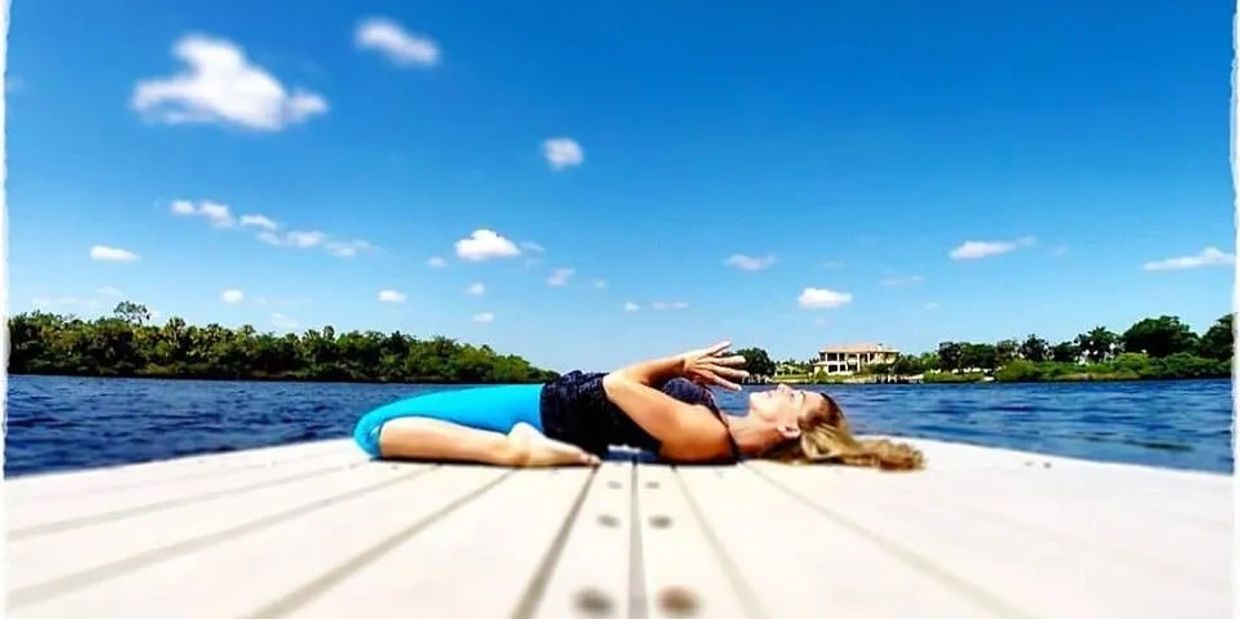 Reclined Hero Posture on the Manatee River