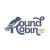 Logo with stylized text and an orange speech bubble.