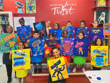 Art with JBaby's Preschool students ages 2 to 12 years