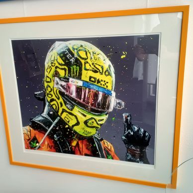 Title: Lando - First Win in Miami
Media type: Limited Edition Print #100
Dimensions: H76cm x 86cm x 