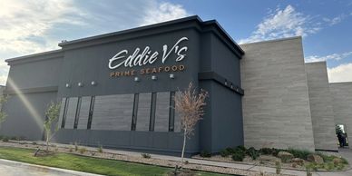 Exterior of Eddie V's Prime Seafood restaurant.