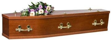 Mahogany Veneer Coffin 
