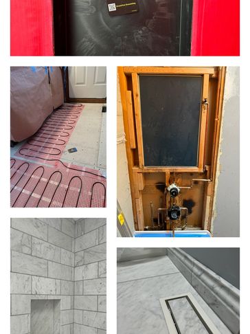 Bathroom remodel in Uptown, Ravenswood, Lincoln Parkp Chicago with heated floors, custom cabinetry, 