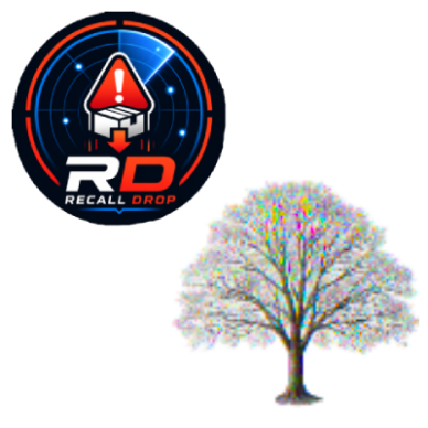 Recall Drop logo with a bare tree illustration.