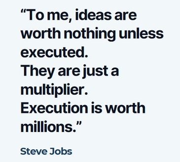 Steve Jobs quote on importance of execution