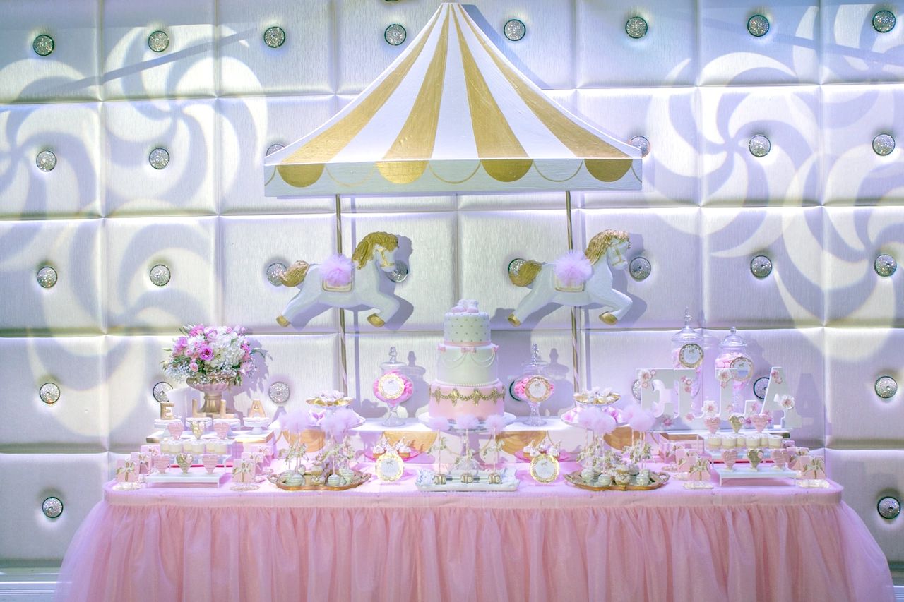 Tutu Pink Carousel Baby Shower